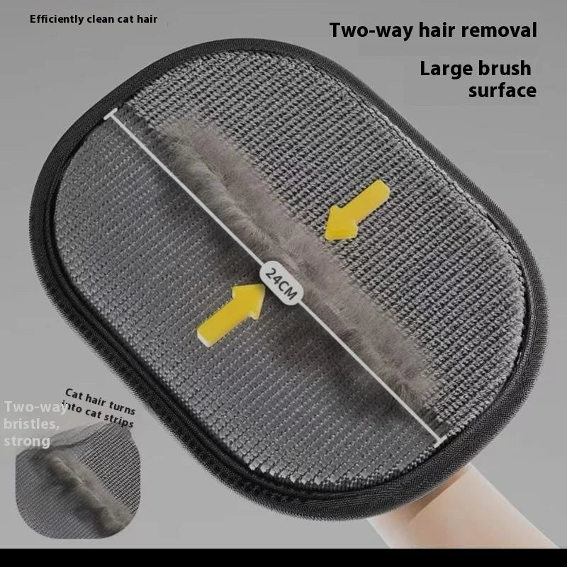 Pet Hair Remover Electrostatic Gloves Two-Way Brush Sticky Hair Remover Cat Hair Dog Hair Glover Grooming Removal Cleaning