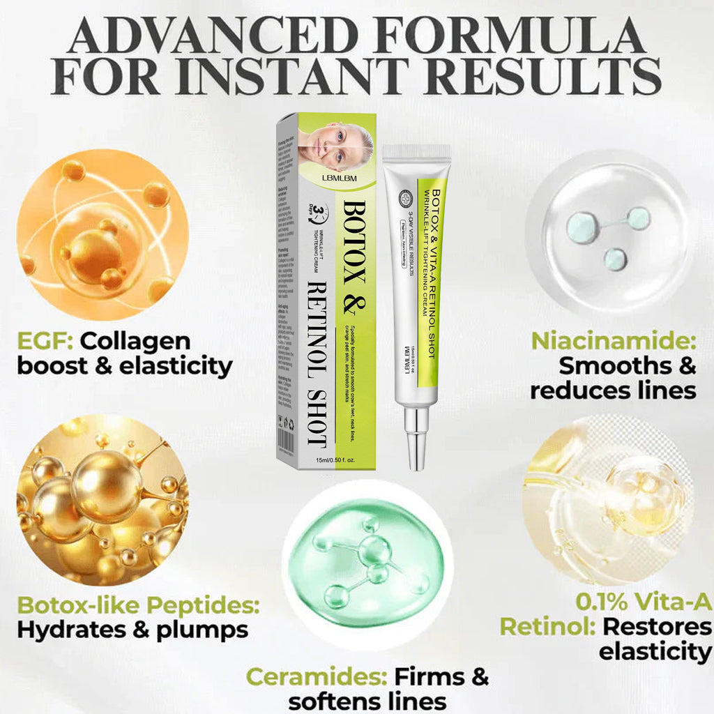 👏🌿Proudly Made in the USA💫LBMLBM® Advanced Peptide Botox-Style + Vita-A Retinol Lifting Renewal Cream – Today Only 70% OFF