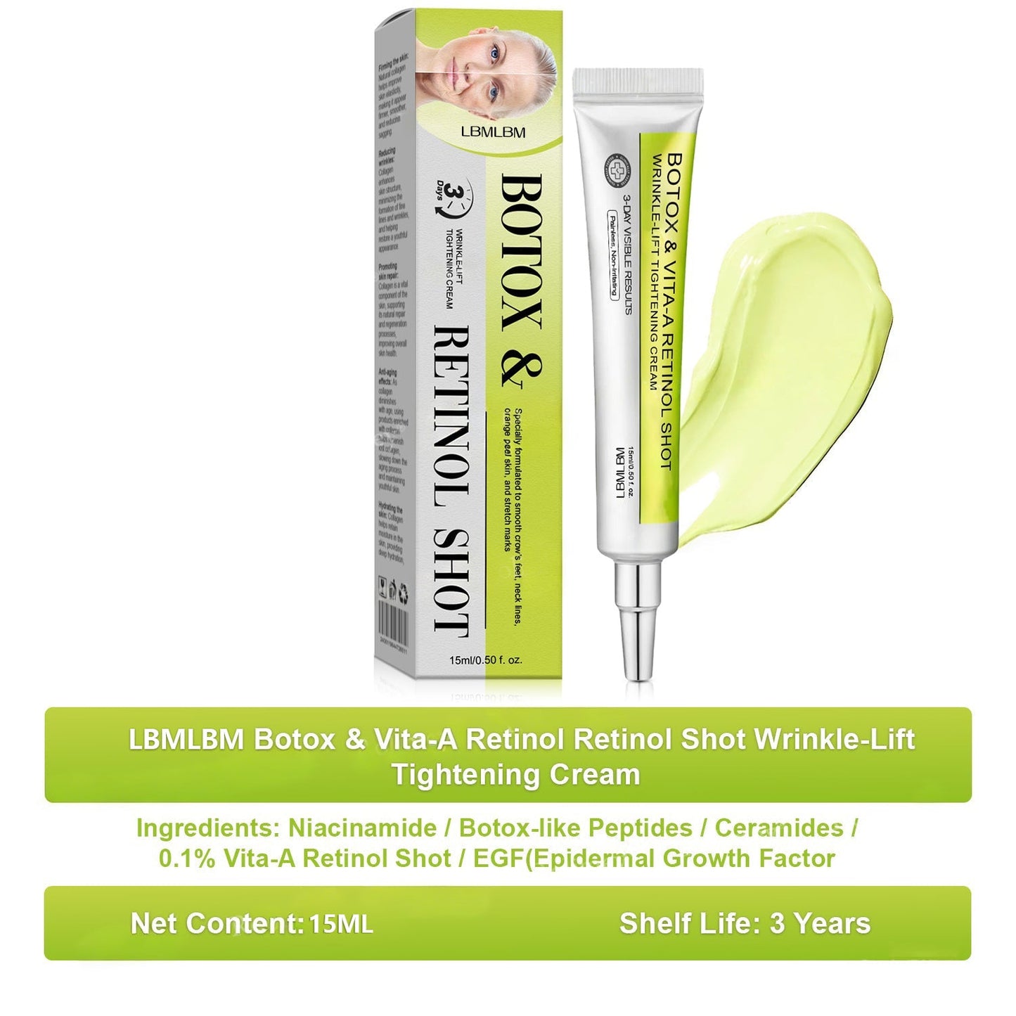 👏🌿Proudly Made in the USA💫LBMLBM® Advanced Peptide Botox-Style + Vita-A Retinol Lifting Renewal Cream – Today Only 70% OFF