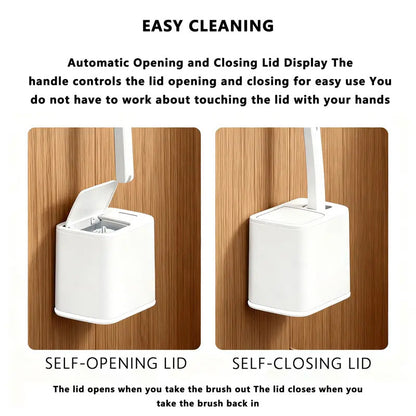 Disposable Toilet Brush Set – with Built-In Cleaner & 24 Refills