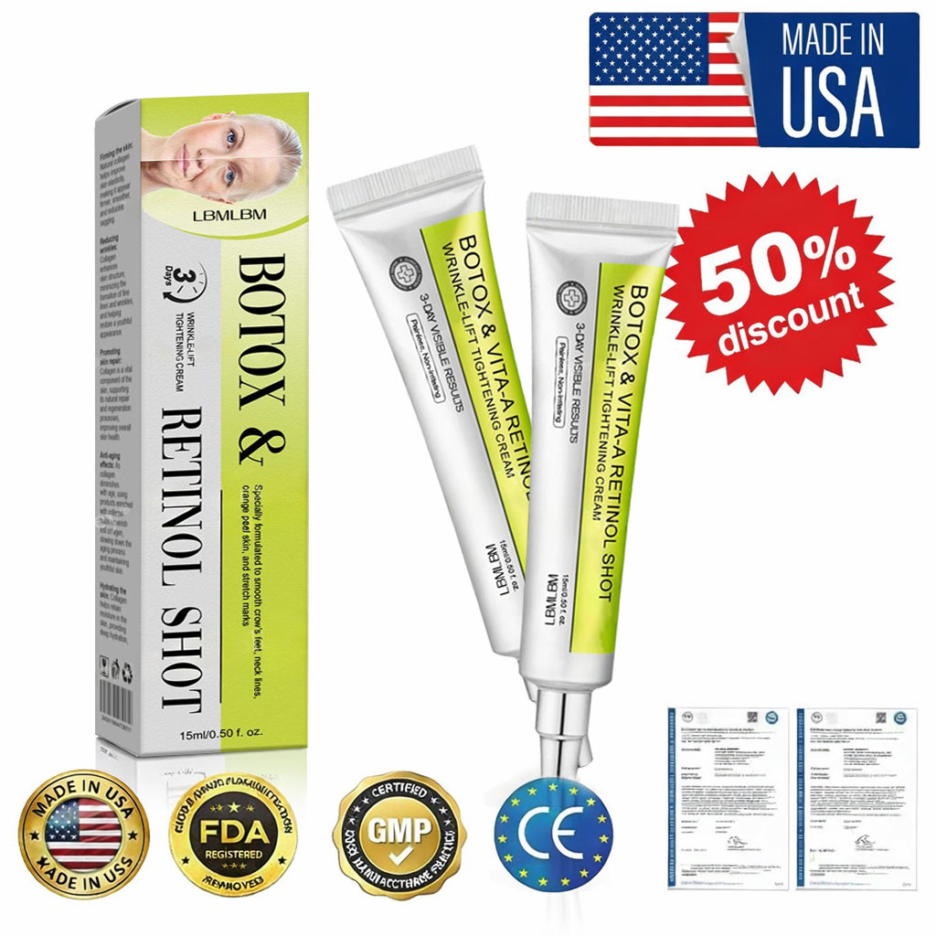 👏🌿Proudly Made in the USA💫LBMLBM® Advanced Peptide Botox-Style + Vita-A Retinol Lifting Renewal Cream – Today Only 70% OFF