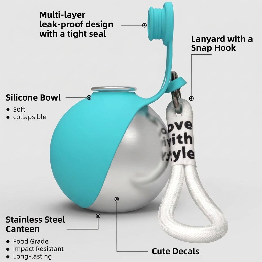 Portable Dog Water Bottle with Bowl 🐾
