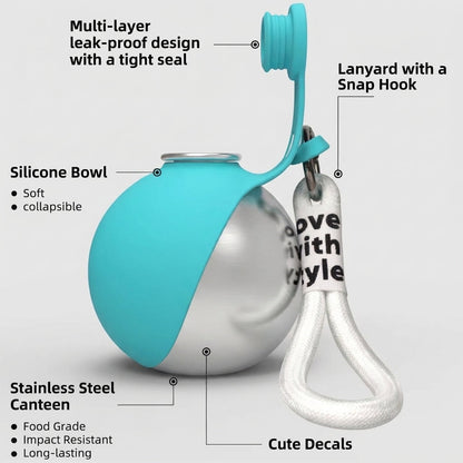 Portable Dog Water Bottle with Bowl 🐾