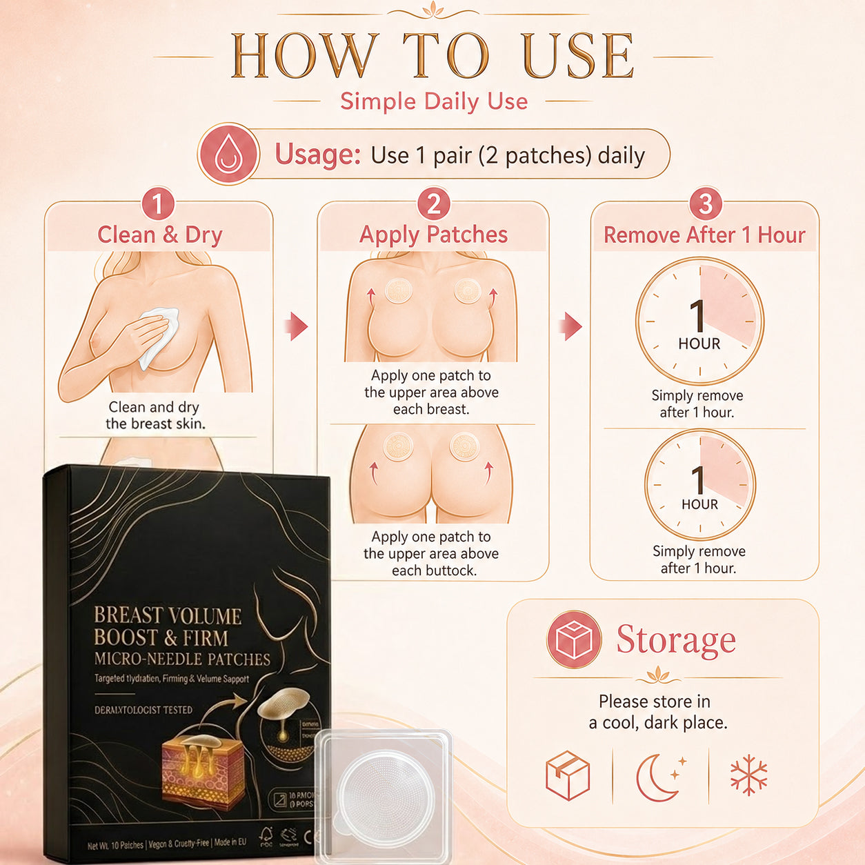 💥Nuravii® 💥Targeted Breast Enhancement Advanced Nano Microneedle Patch