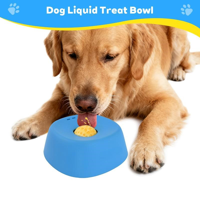 Slow Feeder Dog Bowls for Liquid Treat, [Built-in Rolling Ball] No Spill Bone Broth Dog Licking Bowl, Multi-Purpose Puppy Yogurt Feeder Bowl for All Breeds Dietary Supplement/Post-op Nutrition Feeding-JKL