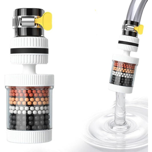 🔥6-Layer Faucet Water Filter with 360° Swivel – Universal Kitchen & Bathroom Tap Purifier, Sediment & Activated Carbon Filtration, Easy to Install