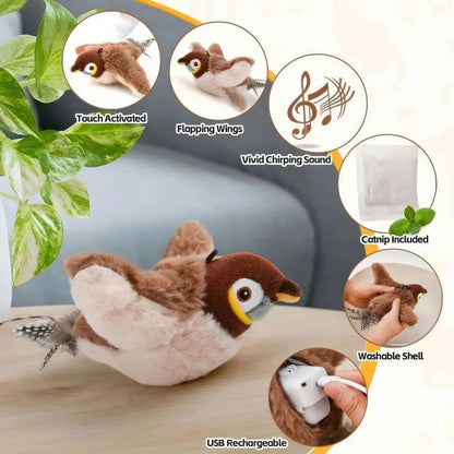 🎁 Holiday Offer! LBMLBM Soft Plush Bird Toy, Cozy