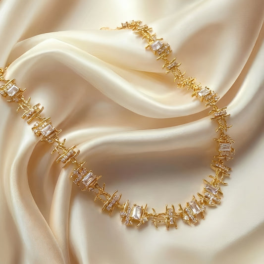 Vintage Braided Gemstone Choker