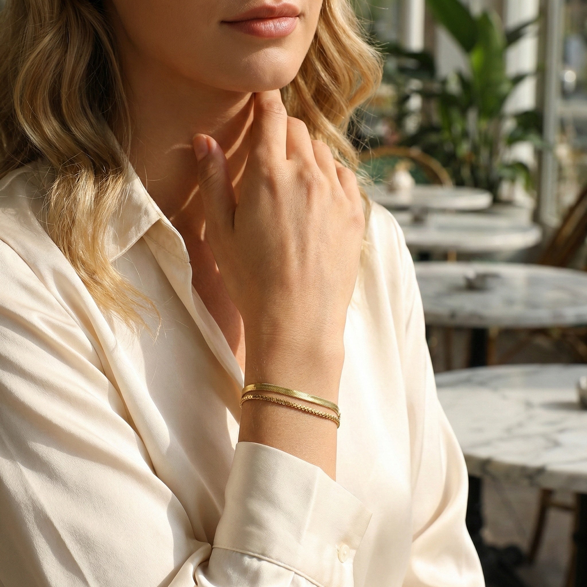 Gold Double-Layered Elegance Bracelet