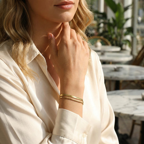 Gold Double-Layered Elegance Bracelet
