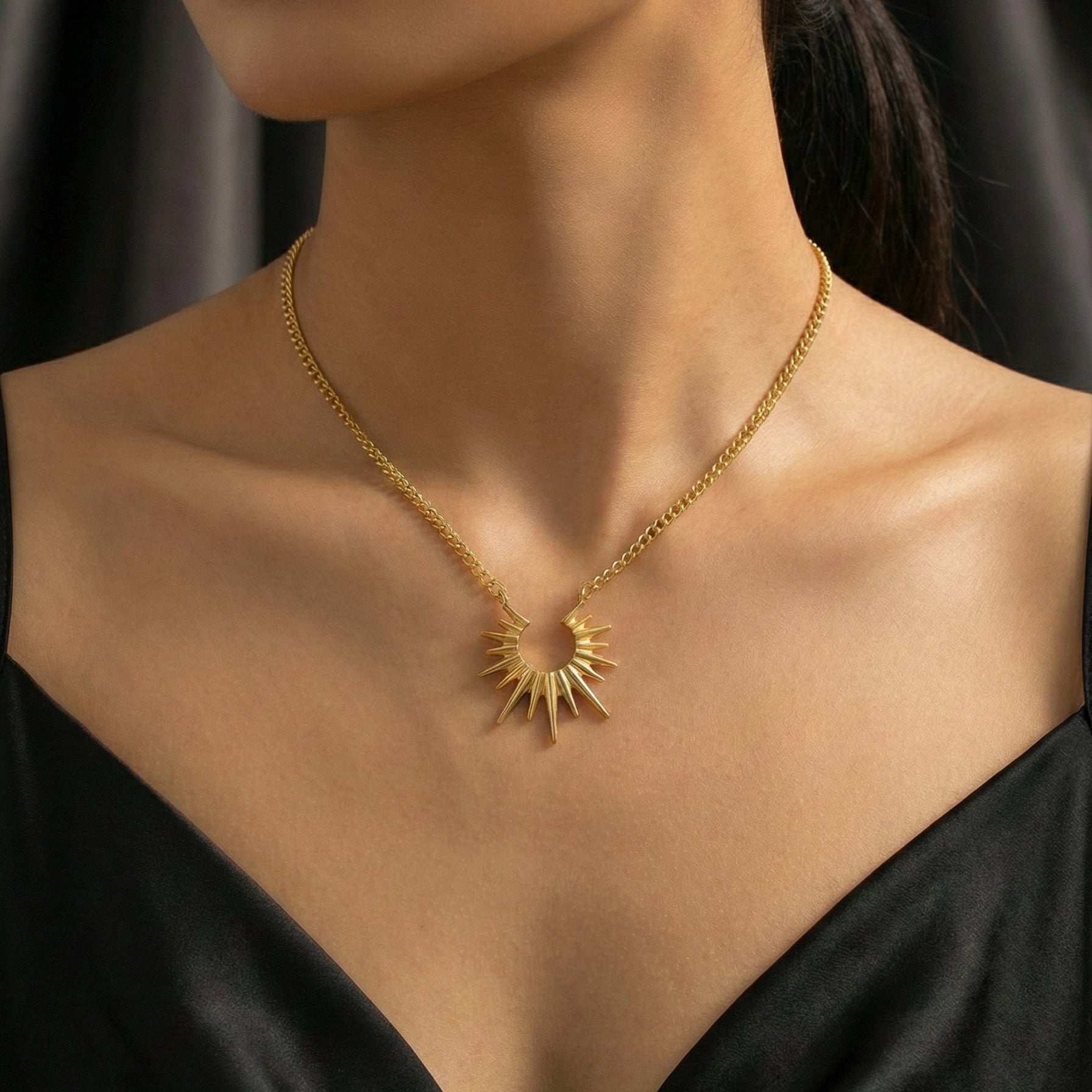 Sun Flower Stainless Steel Necklace