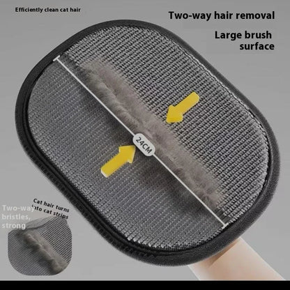 Pet Hair Remover Electrostatic Gloves Two-Way Brush Sticky Hair Remover Cat Hair Dog Hair Glover Grooming Removal Cleaning
