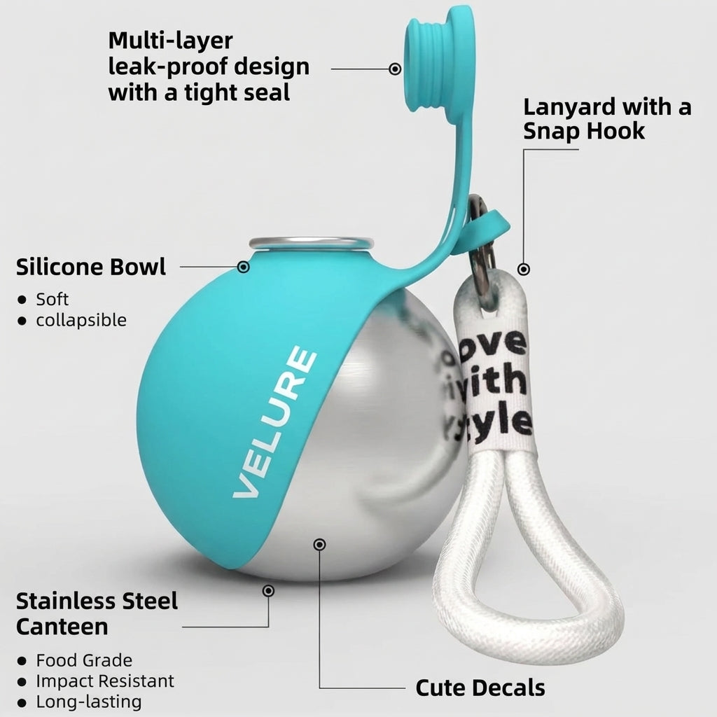 Portable Dog Water Bottle with Bowl 🐾